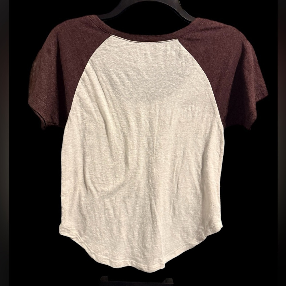 Pacsun Me to We White and Maroon Tee - Picture 3 of 4